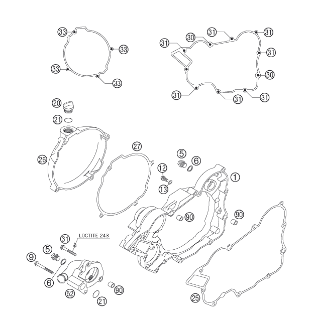 Explosionsgrafik KUPPLUNGSDECKEL