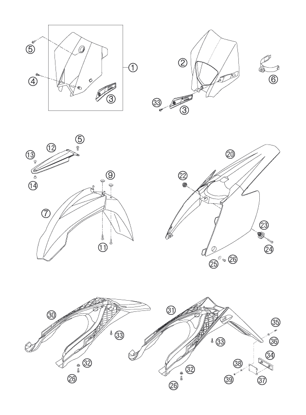 Explosionsgrafik MASKE, KOTFLÜGEL