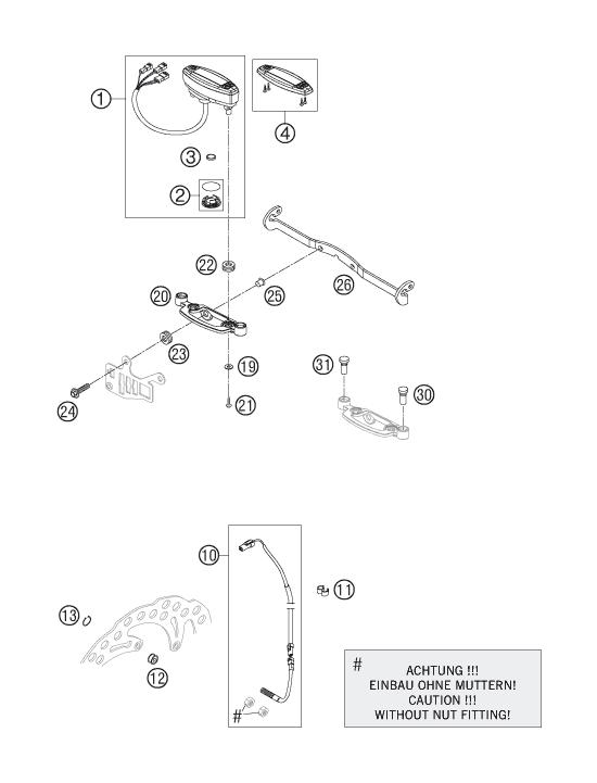 Explosionsgrafik INSTRUMENTE / SCHLOSSSYSTEM
