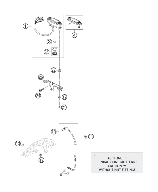 Explosionsgrafik INSTRUMENTE / SCHLOSSSYSTEM