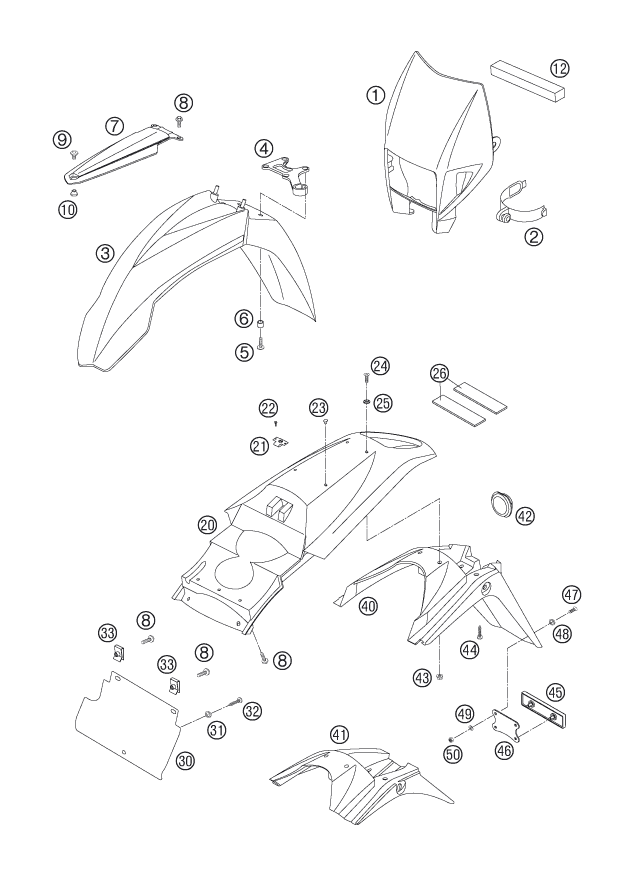 Explosionsgrafik MASKE, KOTFLÜGEL
