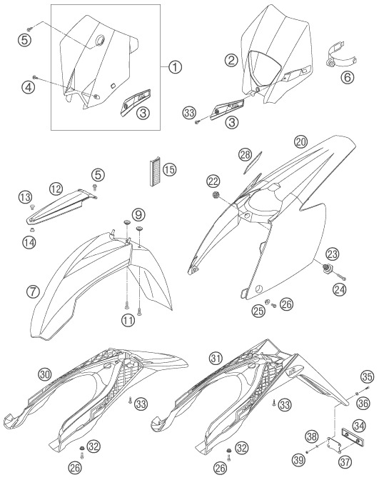 Explosionsgrafik MASKE, KOTFLÜGEL