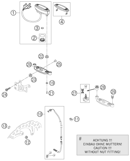 Explosionsgrafik INSTRUMENTE / SCHLOSSSYSTEM