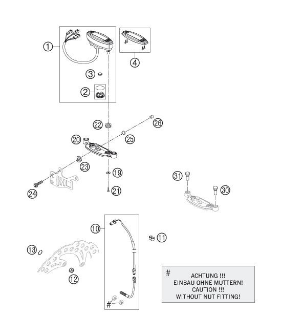 Explosionsgrafik INSTRUMENTE / SCHLOSSSYSTEM