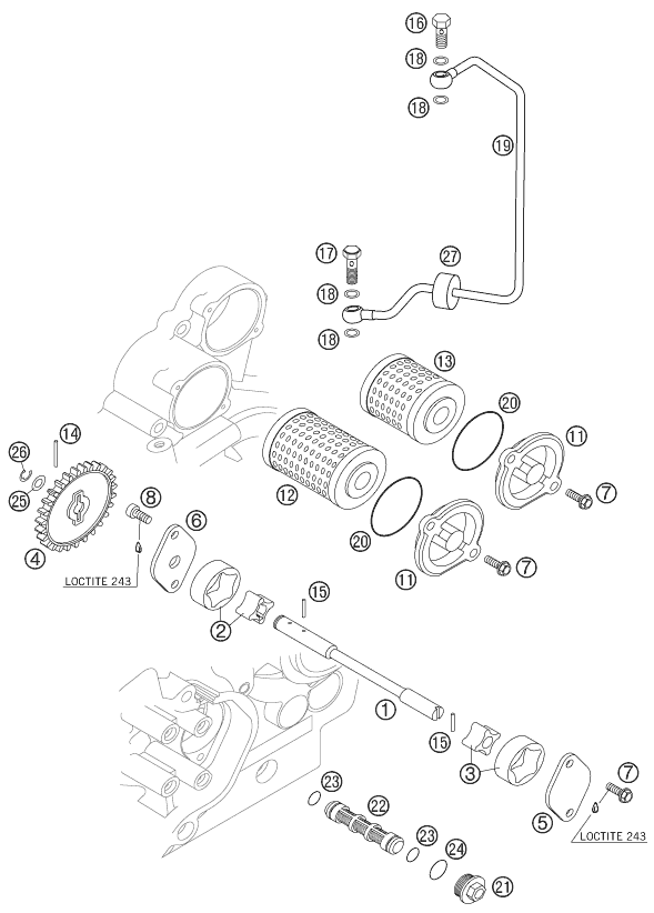Explosionsgrafik SCHMIERSYSTEM