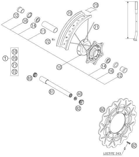 Explosionsgrafik VORDERRAD