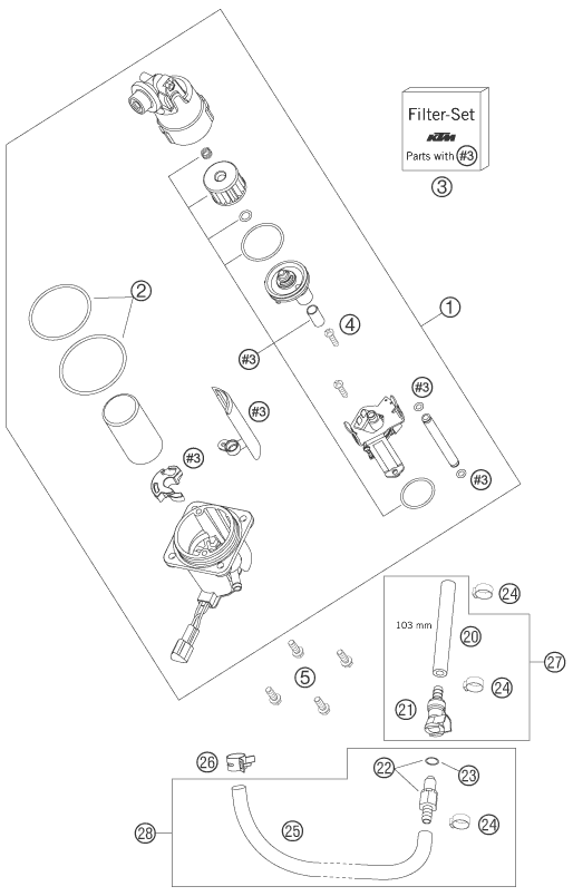 Explosionsgrafik KRAFTSTOFFPUMPE