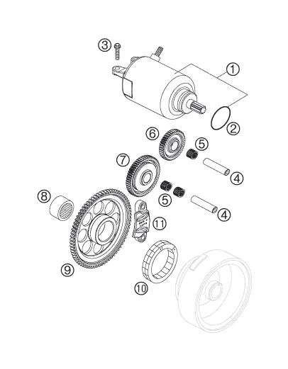 Explosionsgrafik ELEKTROSTARTER
