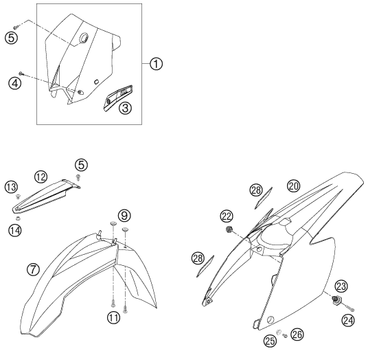 Explosionsgrafik MASKE, KOTFLÜGEL