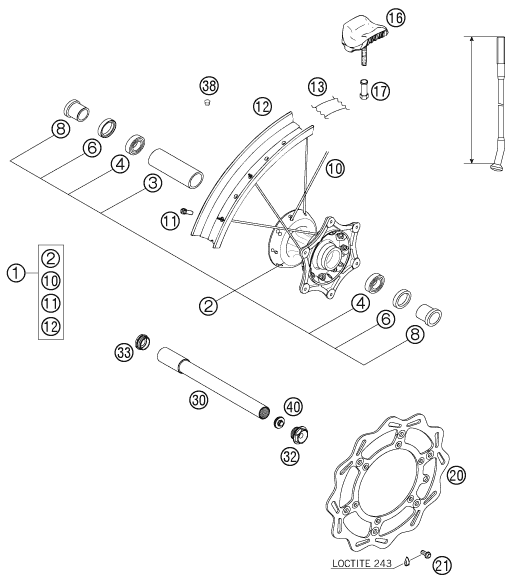 Explosionsgrafik VORDERRAD