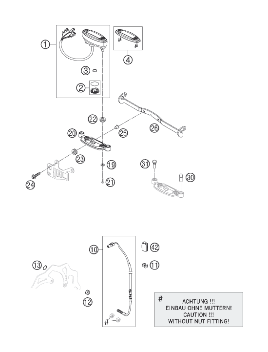 Explosionsgrafik INSTRUMENTE / SCHLOSSSYSTEM