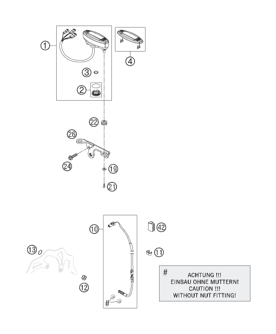 Explosionsgrafik INSTRUMENTE / SCHLOSSSYSTEM