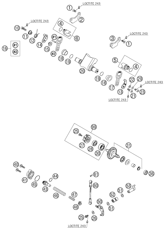 Explosionsgrafik AUSLASSSTEUERUNG