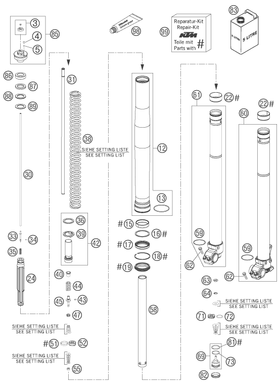 Explosionsgrafik TELEGABEL ZERLEGT