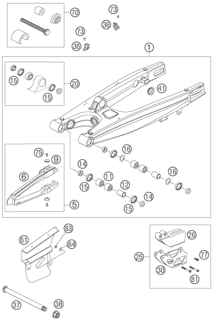 Explosionsgrafik SCHWINGARM