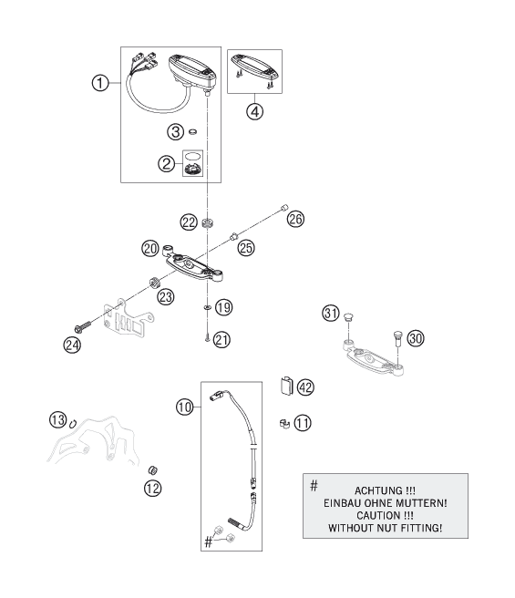 Explosionsgrafik INSTRUMENTE / SCHLOSSSYSTEM