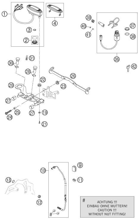 Explosionsgrafik INSTRUMENTE / SCHLOSSSYSTEM