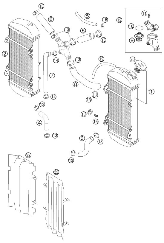 Explosionsgrafik KÜHLSYSTEM