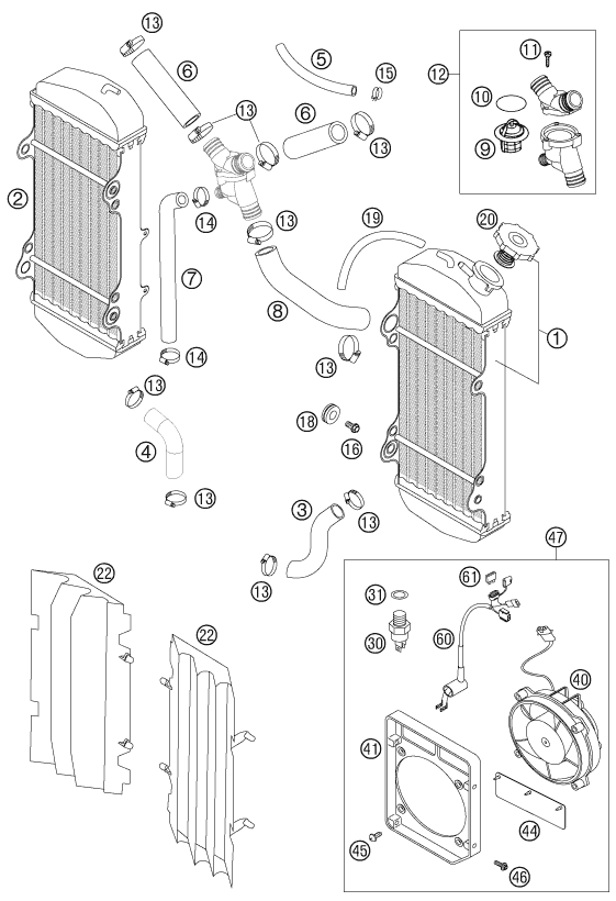 Explosionsgrafik KÜHLSYSTEM