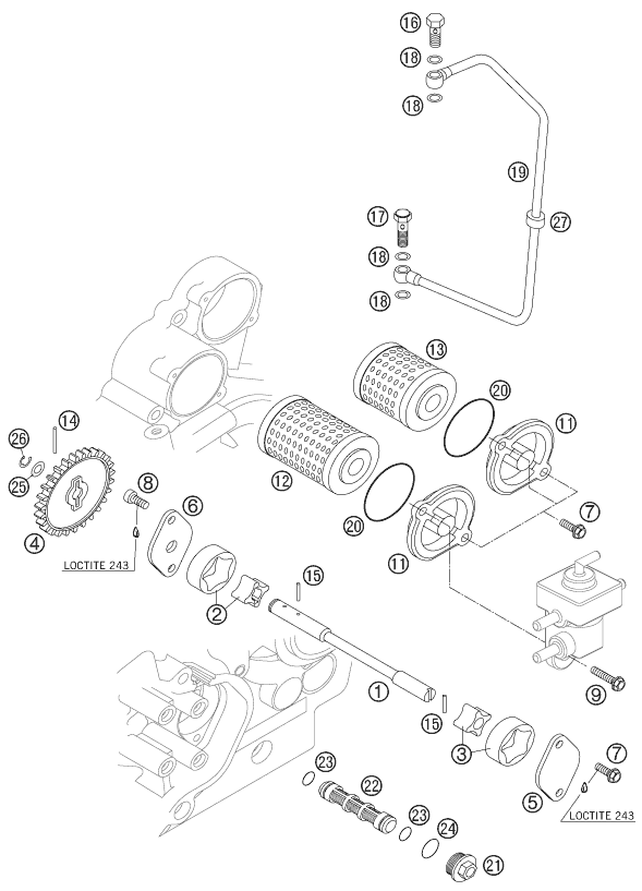 Explosionsgrafik SCHMIERSYSTEM