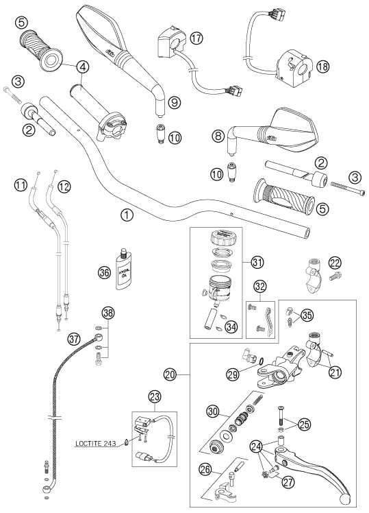 Explosionsgrafik LENKER, ARMATUREN