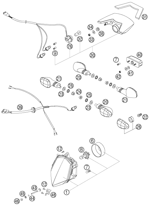 Explosionsgrafik LICHTANLAGE