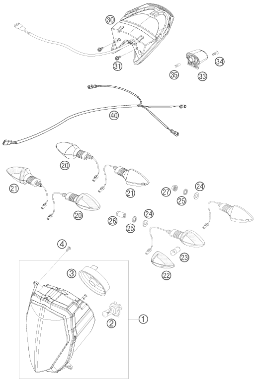 Explosionsgrafik LICHTANLAGE