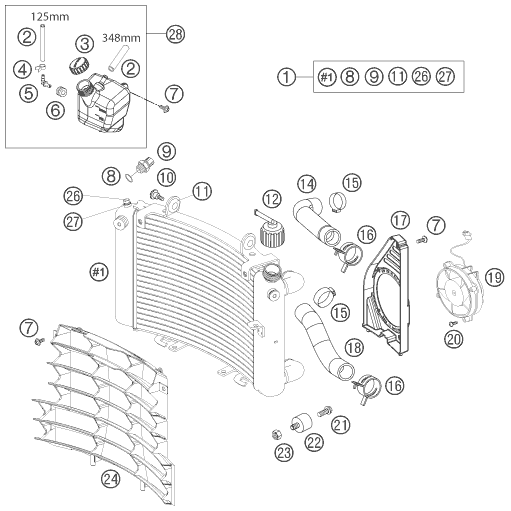 Explosionsgrafik KÜHLSYSTEM