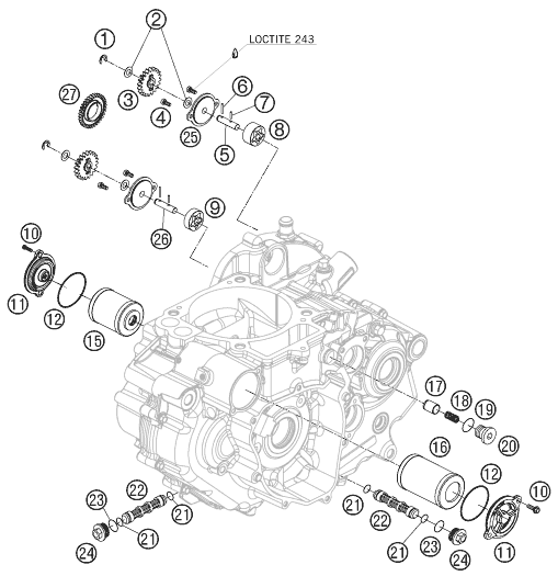 Explosionsgrafik SCHMIERSYSTEM