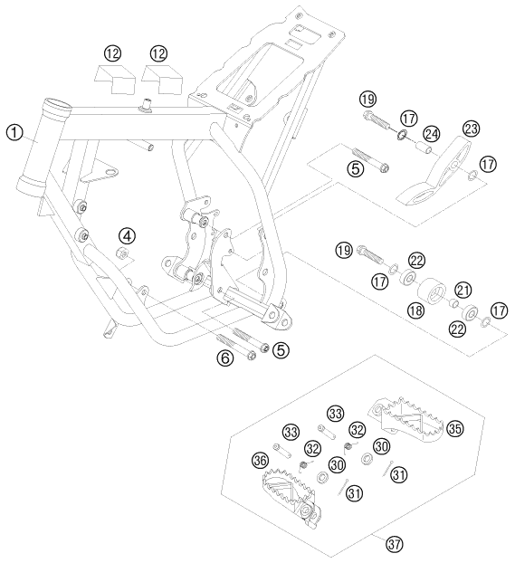 Explosionsgrafik RAHMEN
