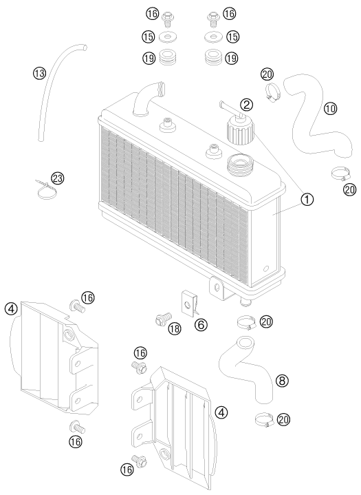 Explosionsgrafik KÜHLSYSTEM