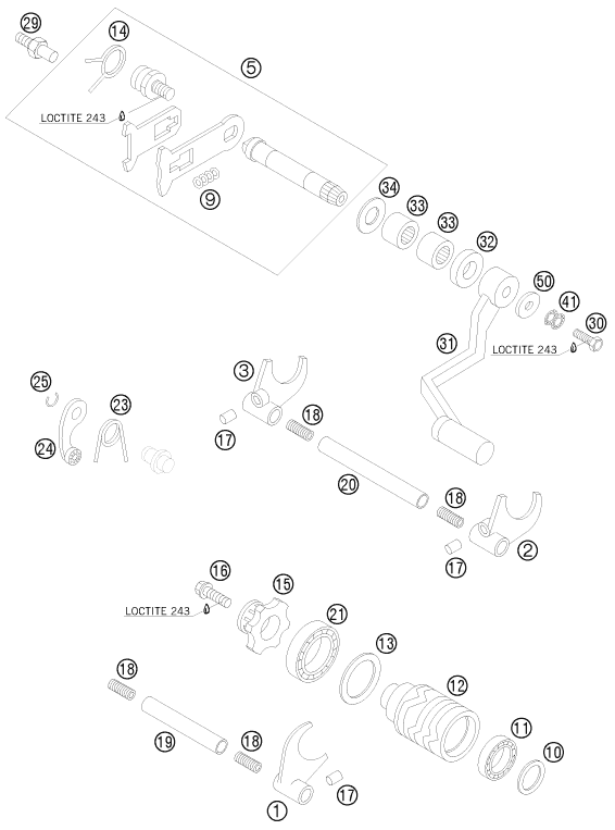 Explosionsgrafik SCHALTUNG