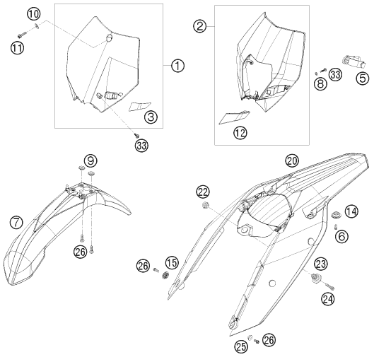 Explosionsgrafik MASKE, KOTFLÜGEL