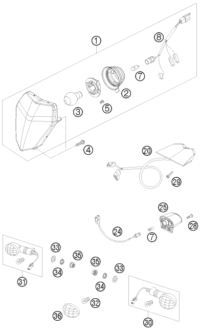 Explosionsgrafik LICHTANLAGE