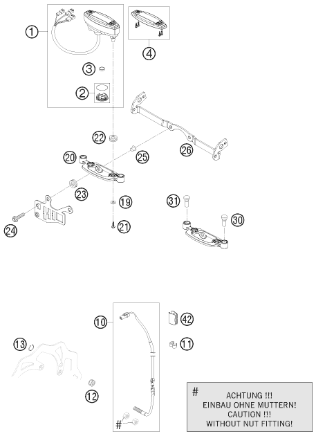 Explosionsgrafik INSTRUMENTE / SCHLOSSSYSTEM