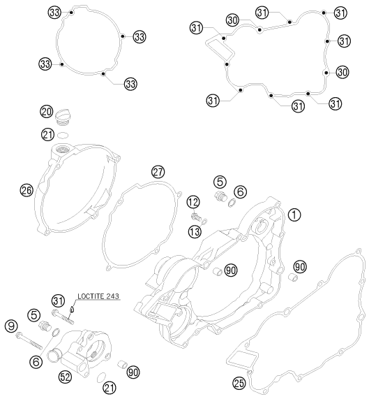 Explosionsgrafik KUPPLUNGSDECKEL