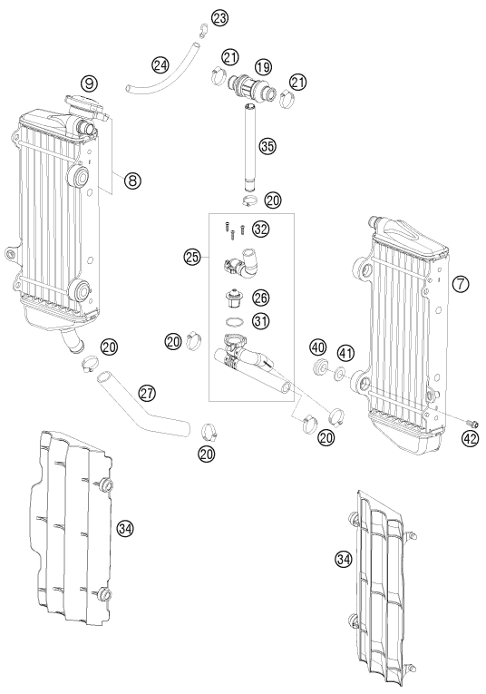 Explosionsgrafik KÜHLSYSTEM