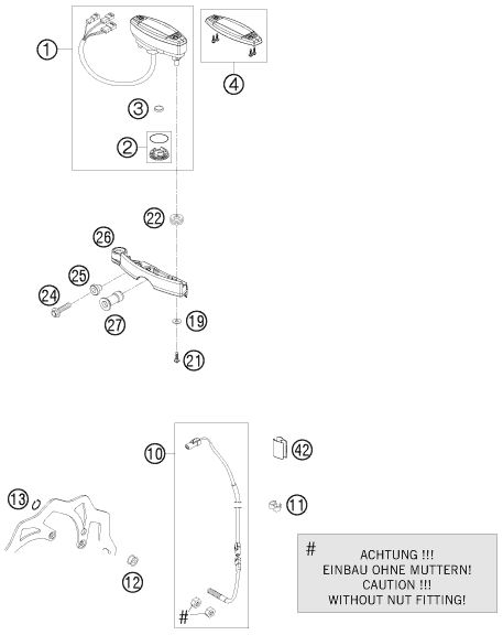 Explosionsgrafik INSTRUMENTE / SCHLOSSSYSTEM