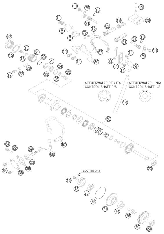 Explosionsgrafik AUSLASSSTEUERUNG