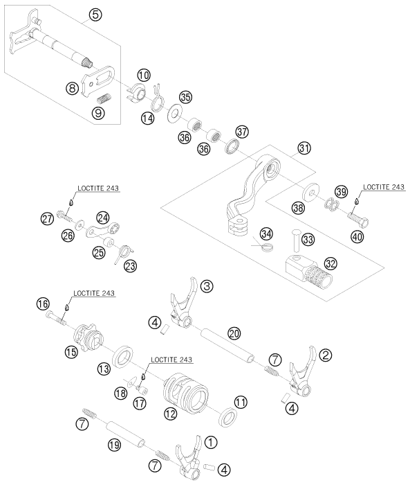 Explosionsgrafik SCHALTUNG