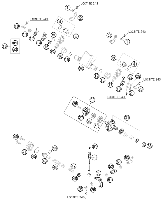 Explosionsgrafik AUSLASSSTEUERUNG