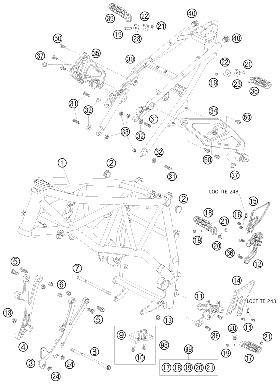 Explosionsgrafik RAHMEN