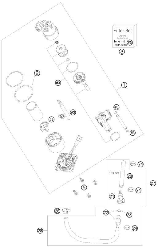 Explosionsgrafik KRAFTSTOFFPUMPE