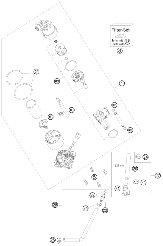 Explosionsgrafik KRAFTSTOFFPUMPE