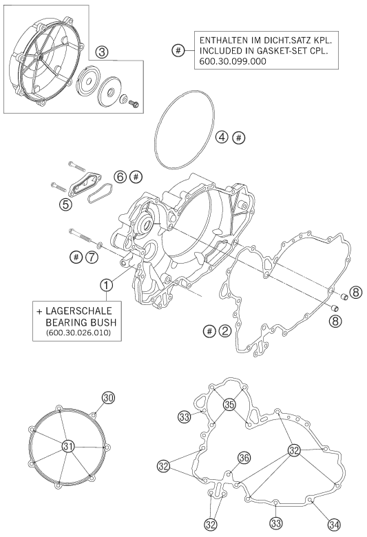 Explosionsgrafik KUPPLUNGSDECKEL