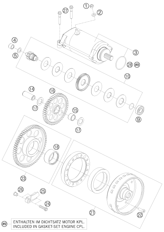 Explosionsgrafik ELEKTROSTARTER