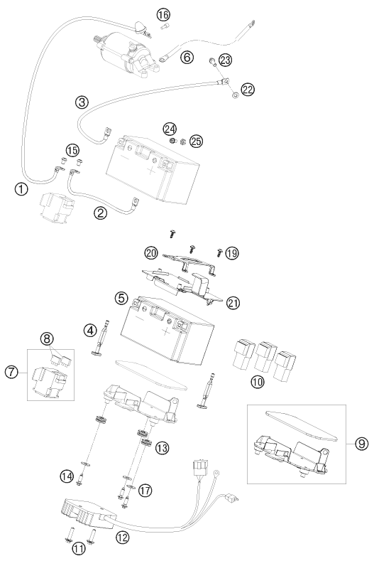 Explosionsgrafik BATTERIE
