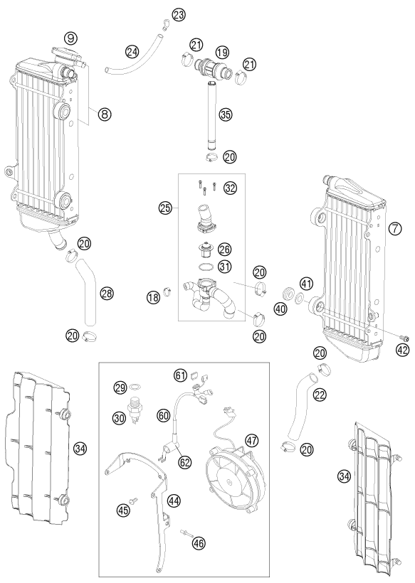 Explosionsgrafik KÜHLSYSTEM