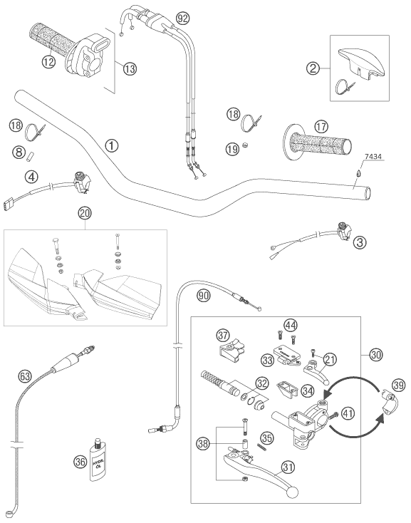 Explosionsgrafik LENKER, ARMATUREN