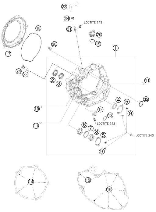 Explosionsgrafik KUPPLUNGSDECKEL